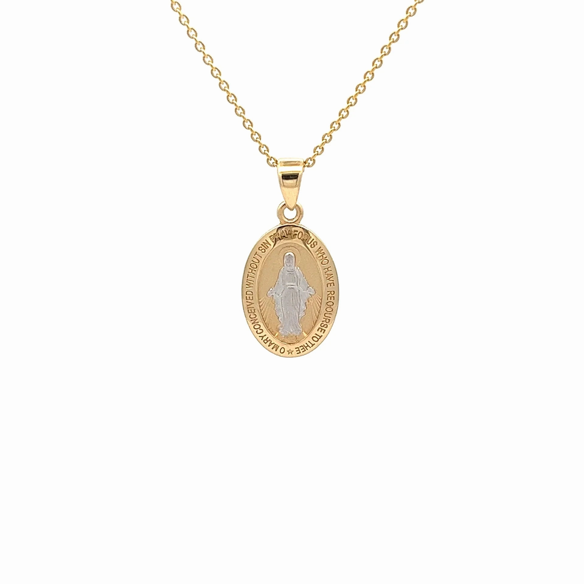 0.60 CT. T.W. Oval Diamond Pendant in 14K Two-Tone Gold (I, I1)