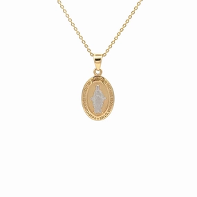 0.60 CT. T.W. Oval Diamond Pendant in 14K Two-Tone Gold (I, I1)