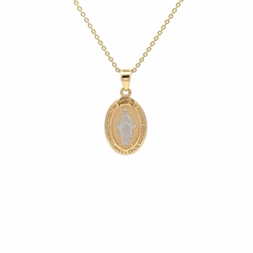 0.60 CT. T.W. Oval Diamond Pendant in 14K Two-Tone Gold (I, I1)