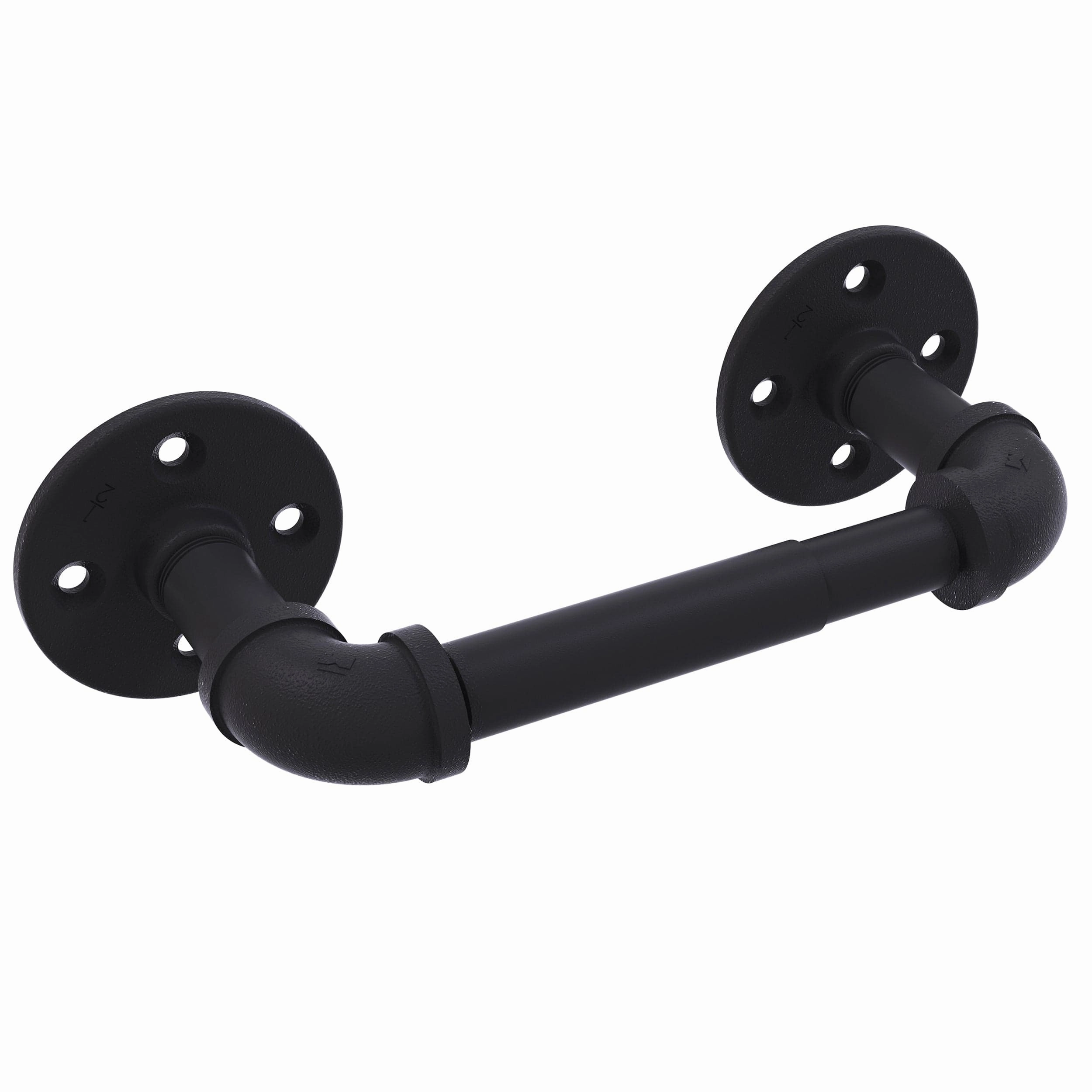 2 Post Toilet Paper Holder, Matt Black Finish