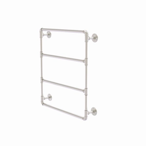 30" Wall Mounted Ladder Towel Bar, Satin Nickel Finish