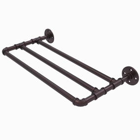 30" Wall Mounted Towel Shelf, Antique Bronze Finish