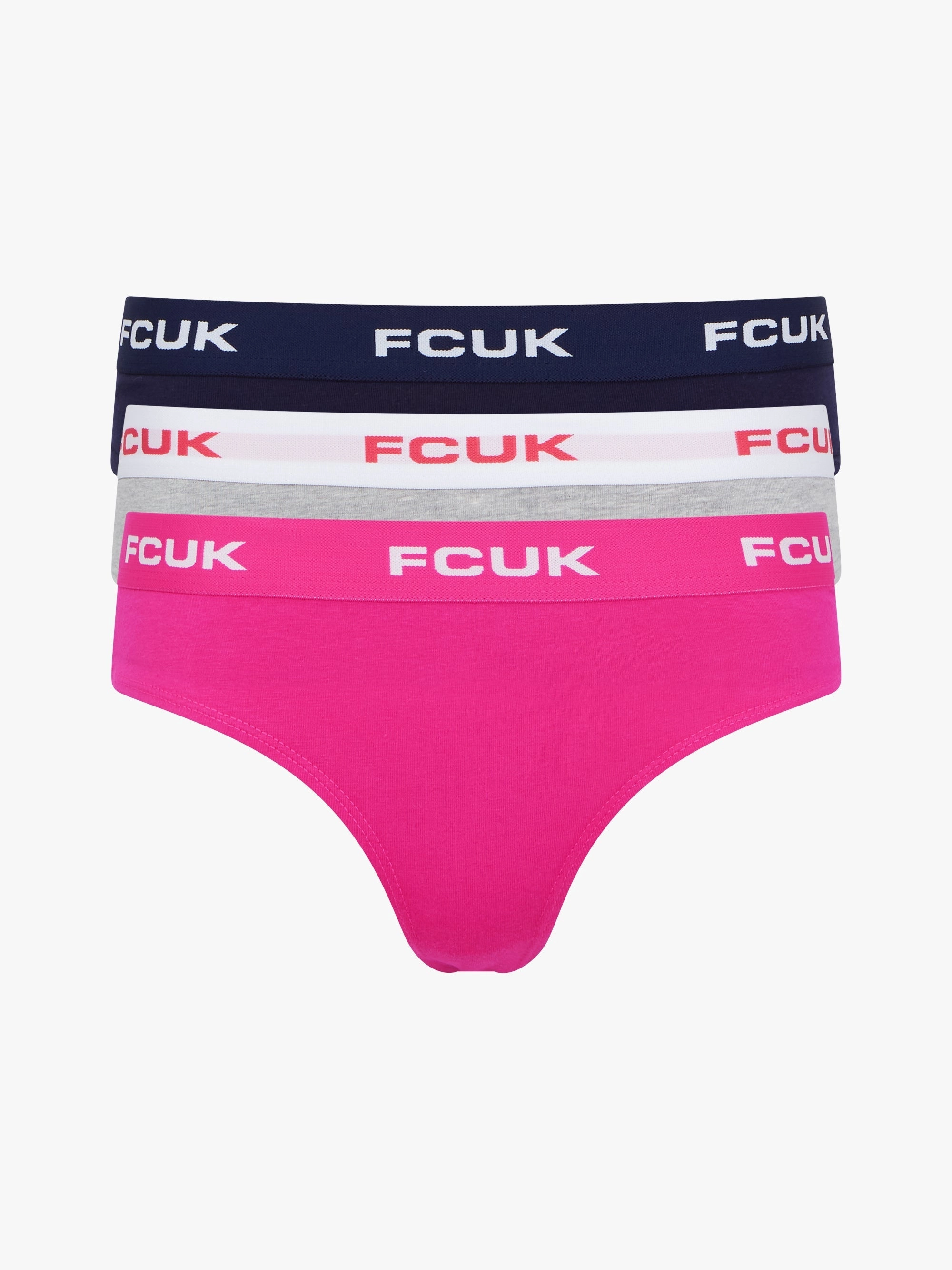 3 Pack FCUK Logo Thongs