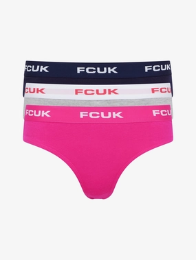 3 Pack FCUK Logo Thongs