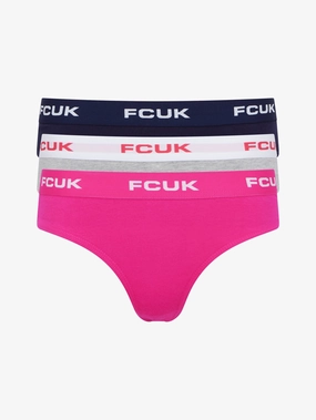 3 Pack FCUK Logo Thongs