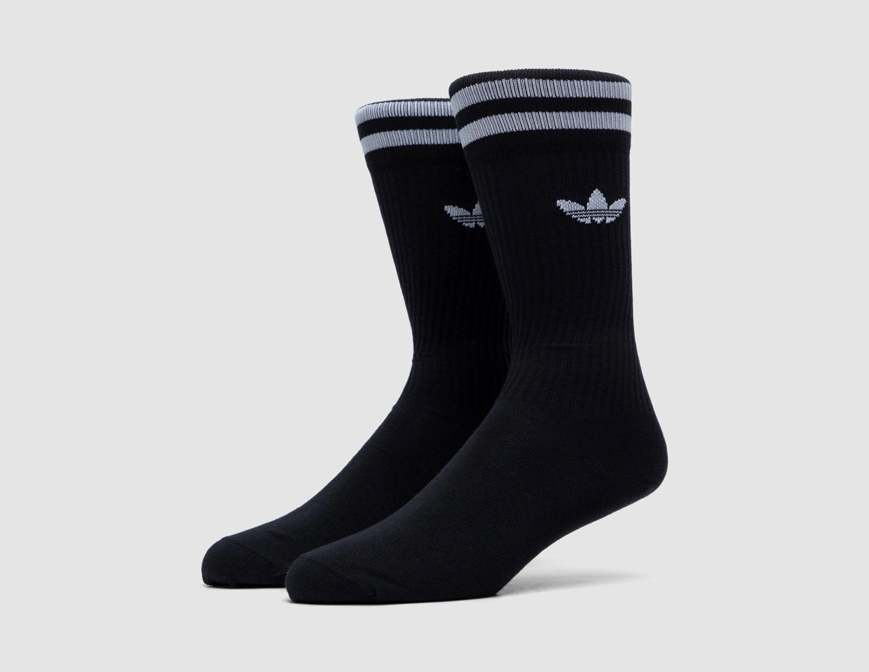 adidas Originals Solid Crew Socks - 3 Pack Black / White