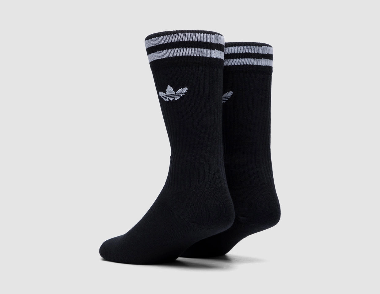 adidas Originals Solid Crew Socks - 3 Pack Black / White