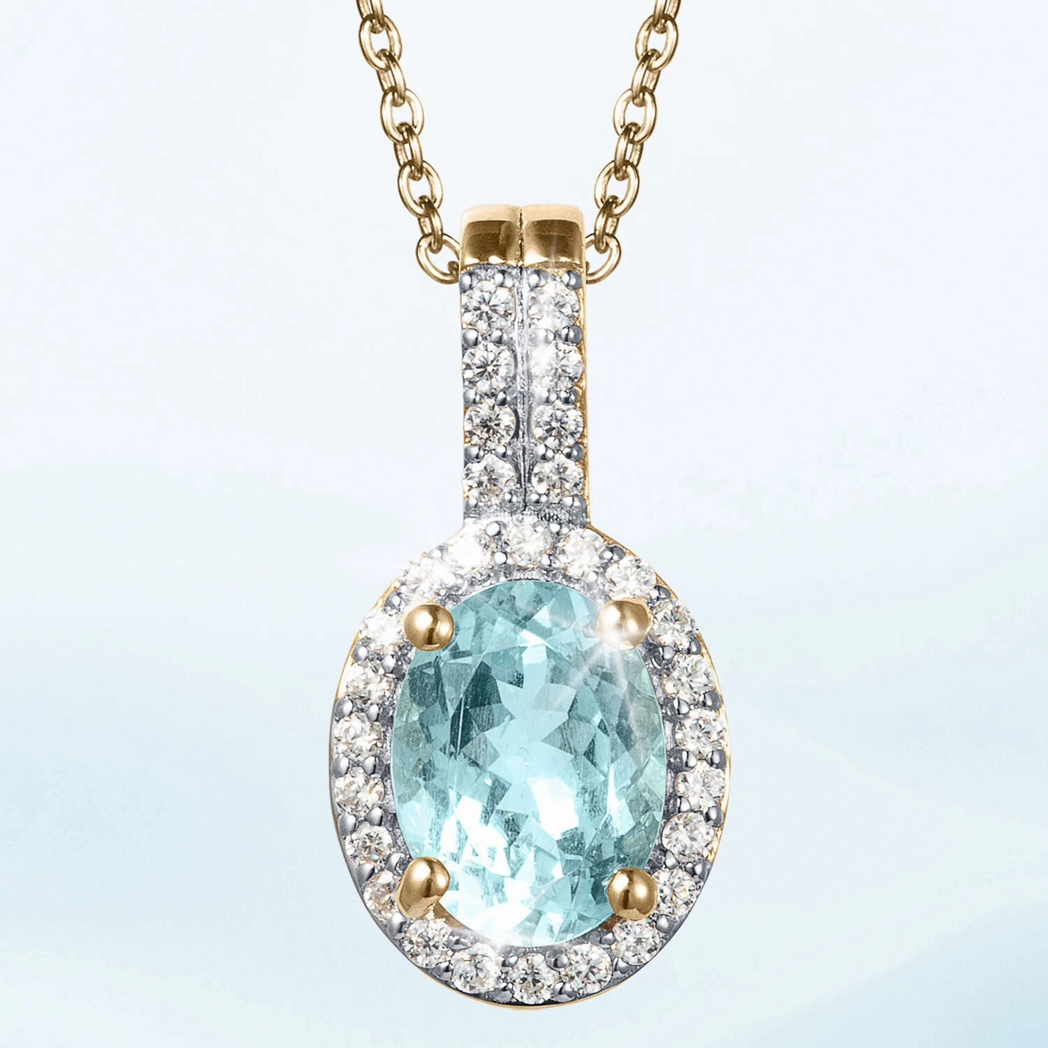 Aqua Halo Pendant