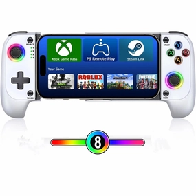 Beboncool Mobile Gaming Controller for Android /IPhone, Wireless Gamepad Designed for Xbox Game Pass Ultimate, Steam Link, Arcade, GeForce Now, White