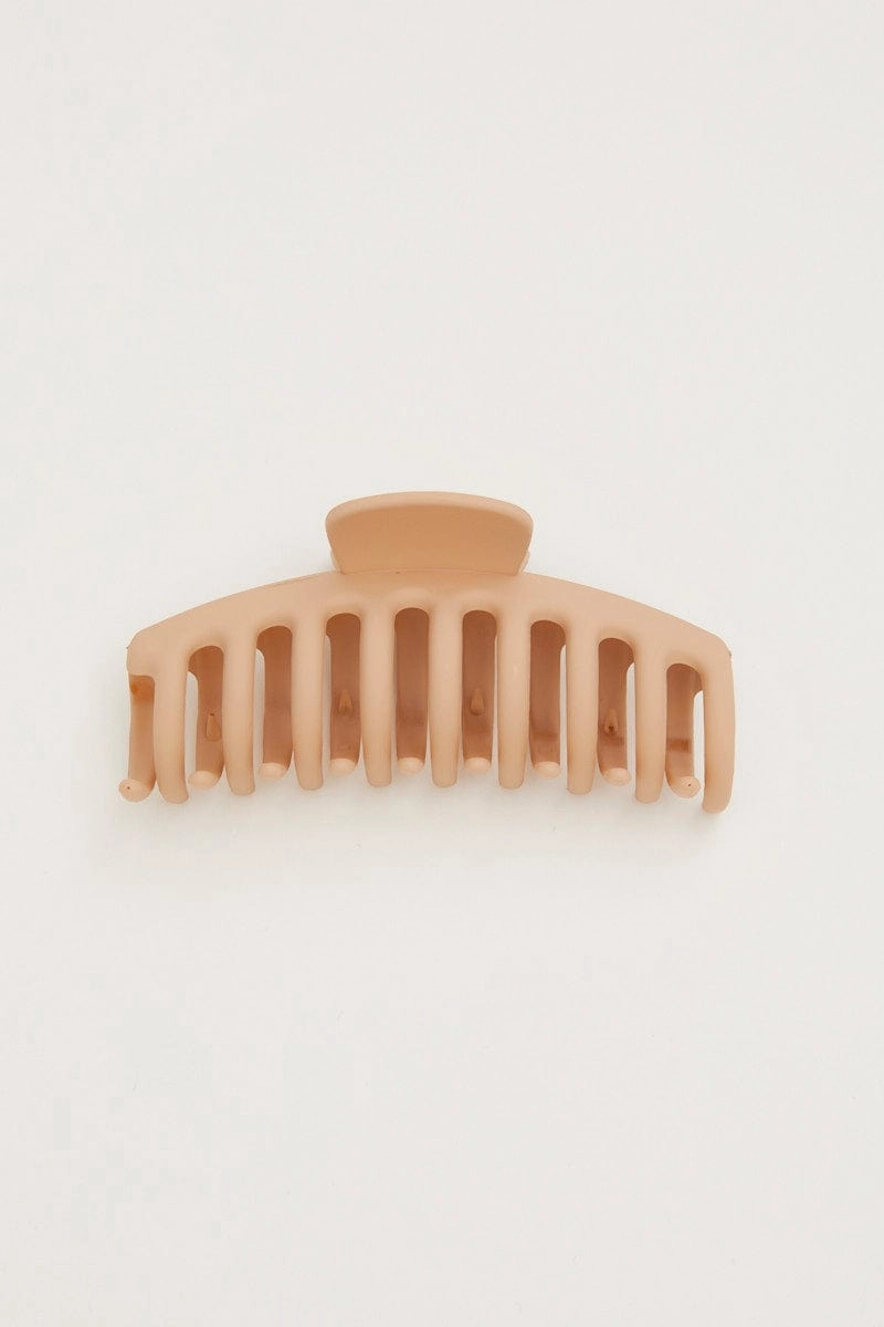 Beige Classic Claw Clip