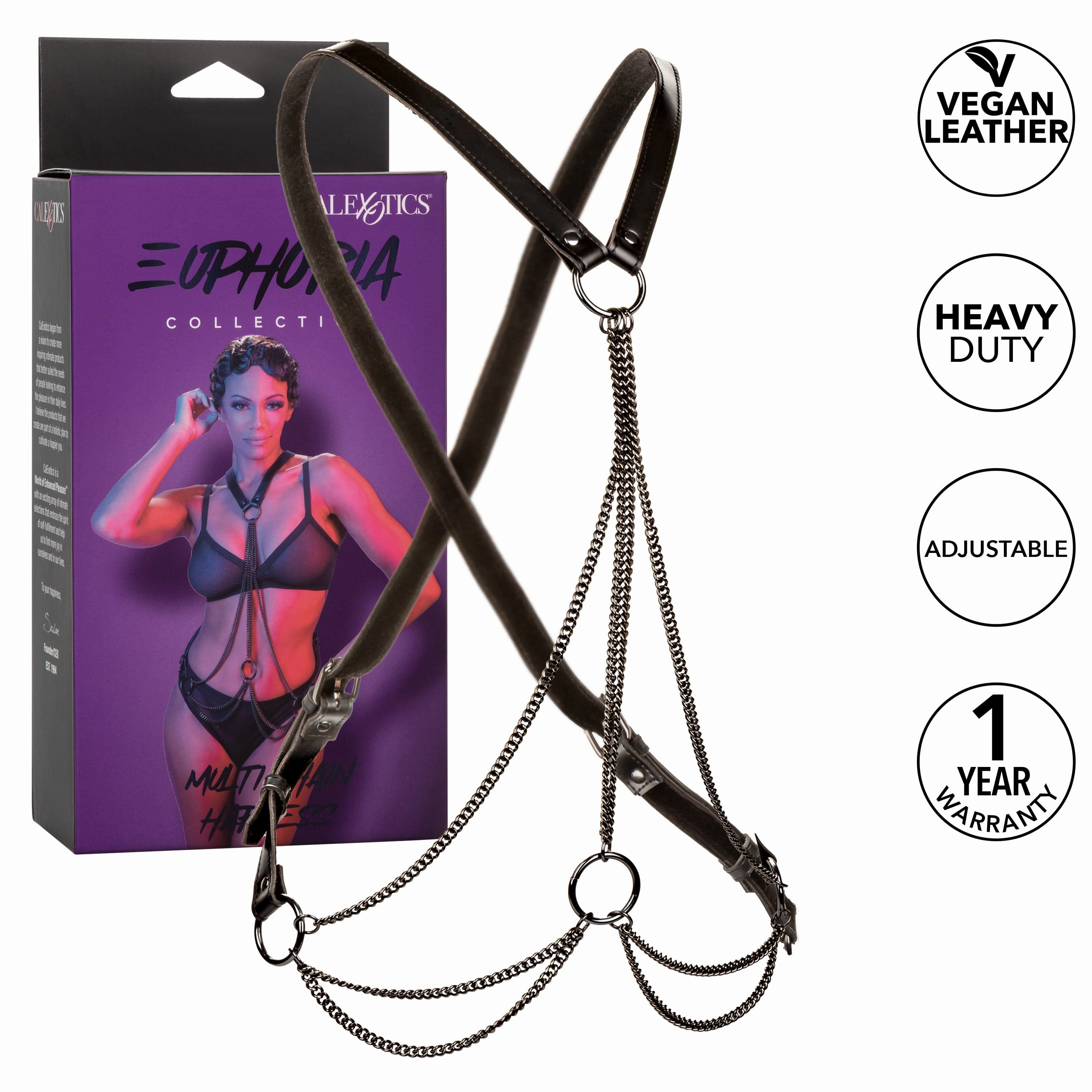 California Exotics - Euphoria Collection Multi Chain Harness Dress Accessory (Black)