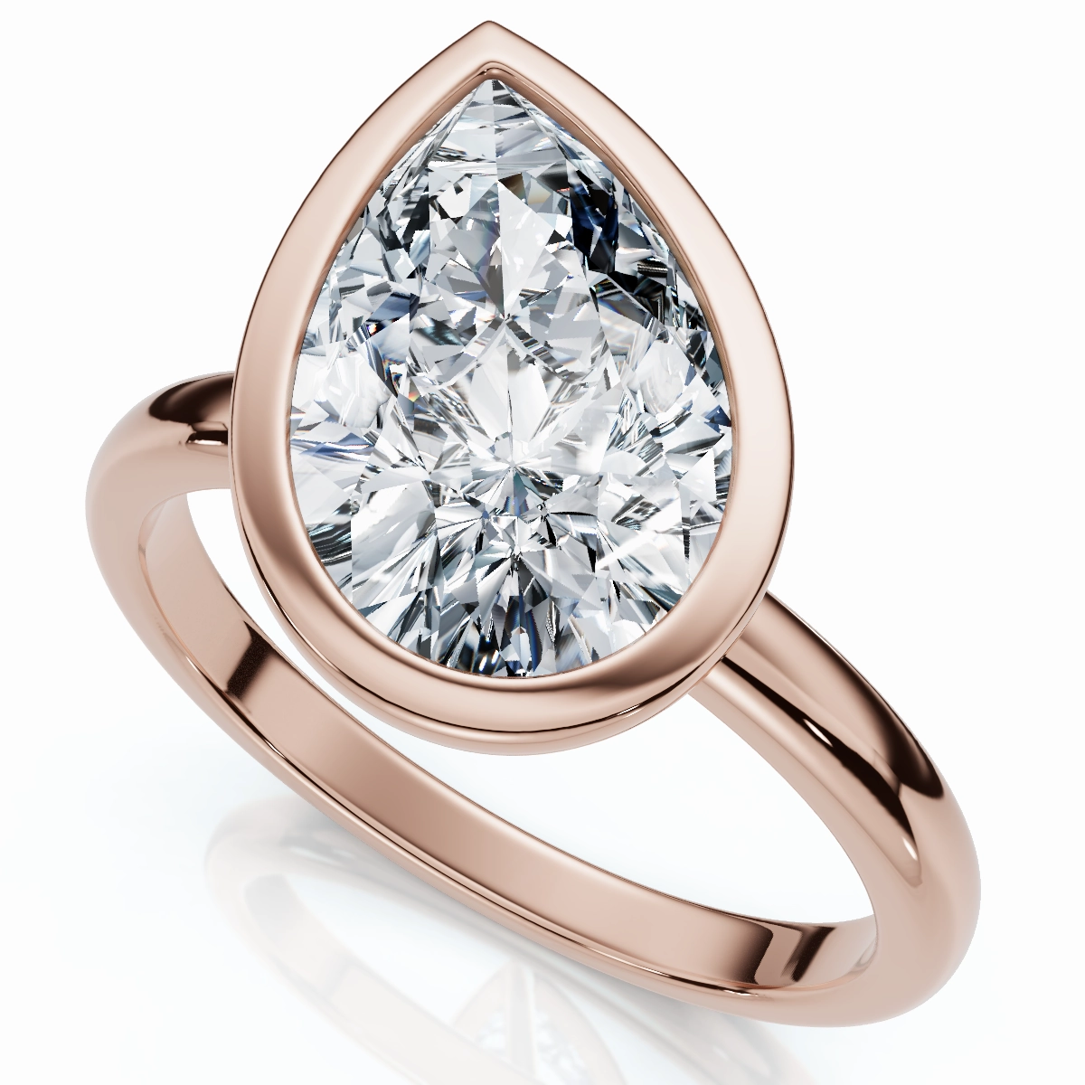 Certified 2Ct Pear Solitaire Diamond Engagement Ring 14k Gold or Pt Lab Grown