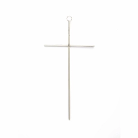 CLEARANCE Nickel Plated Brass Cross  -BC-9079