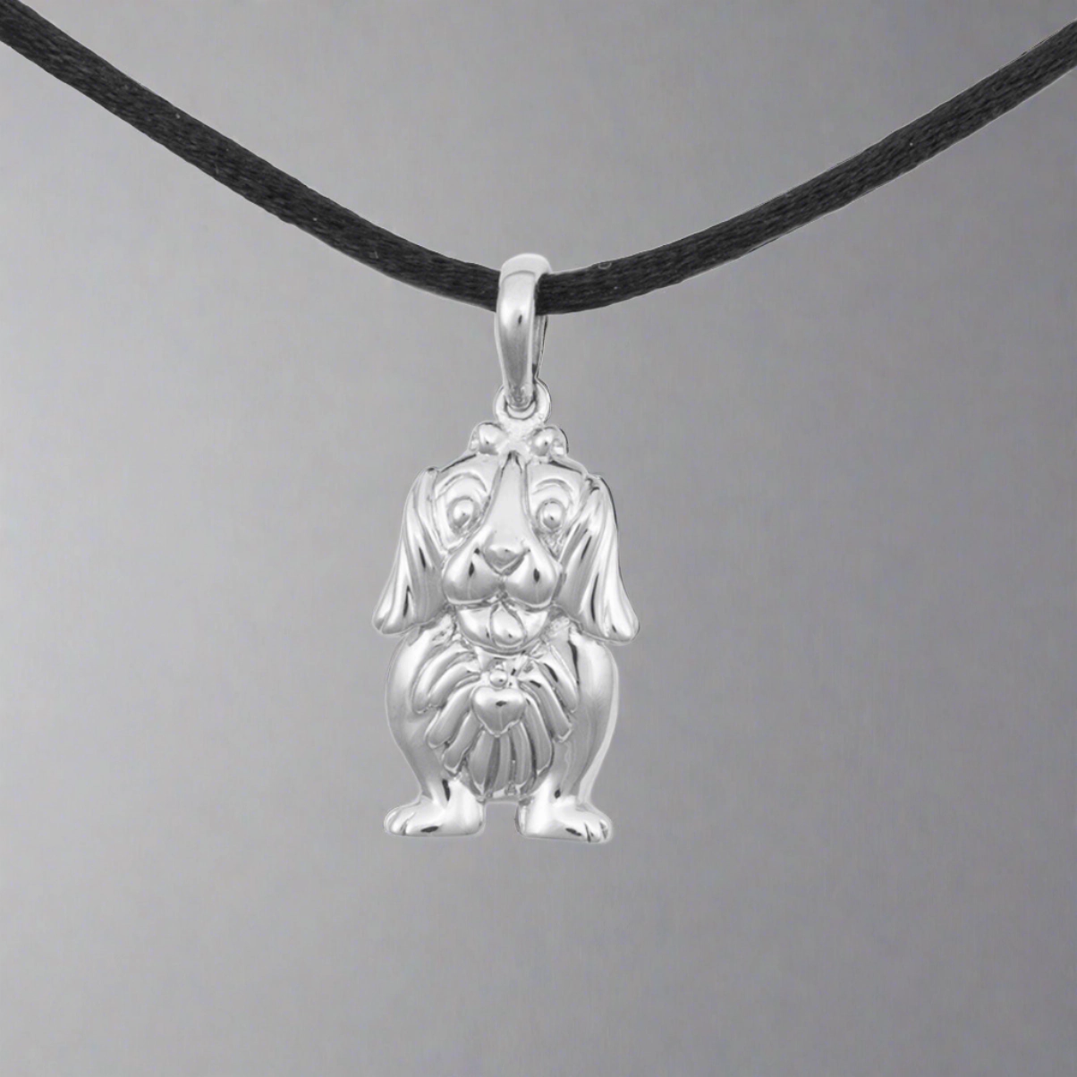 Dachshund Cremation Pendant In Sterling Silver