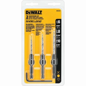 DEWALT DW2535-Countersink Drill Bit Set #6, #8, #10, 3-Piece