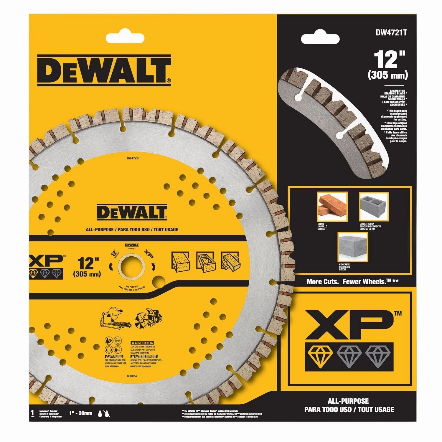 DEWALT DW4721T-12In Segmented Xp All Purpose