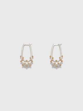 Elias Palladium and 18kt Gold-Plated Hoop Earrings