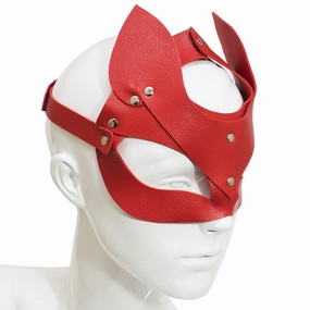 Faux Leather Fox Half Face Mask