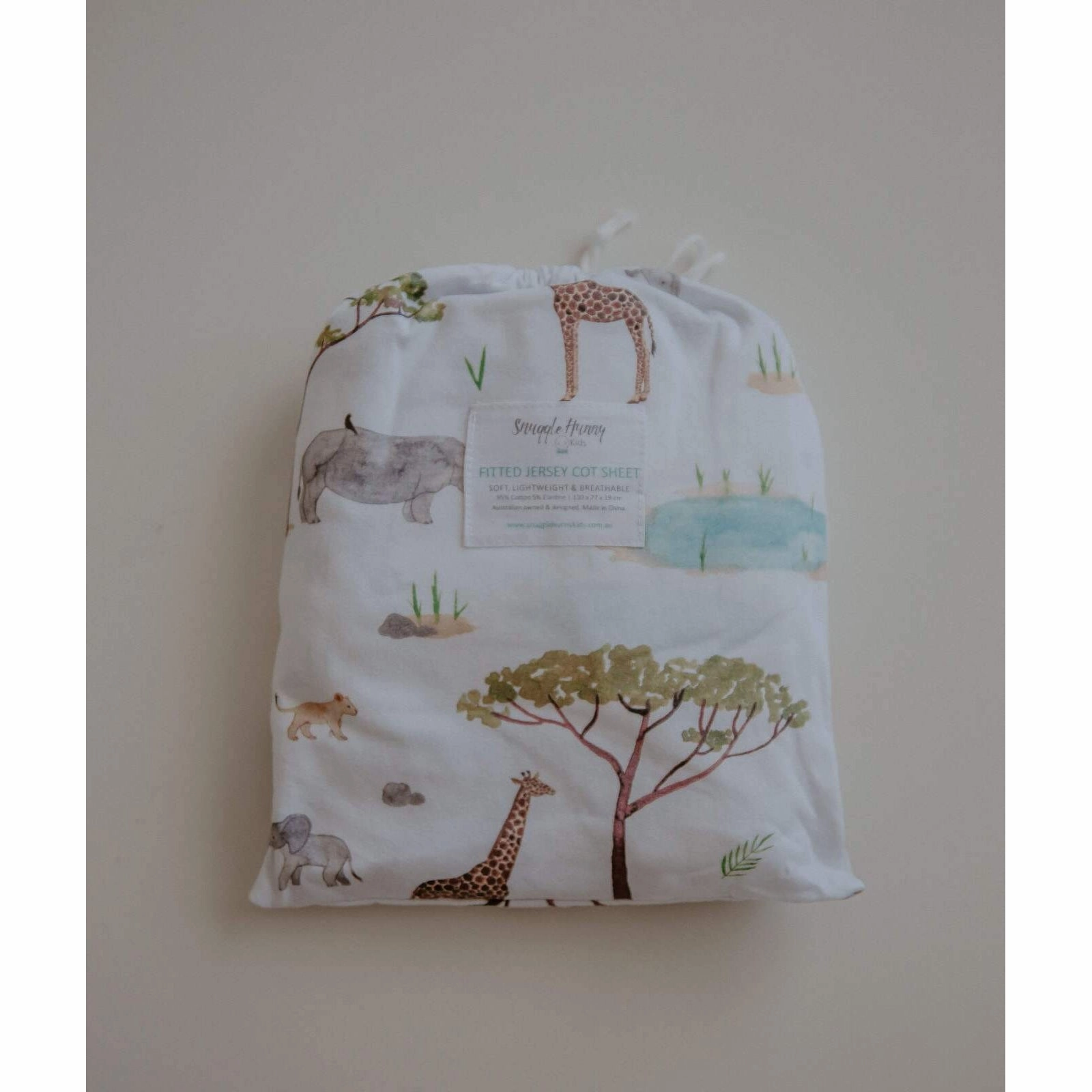 Fitted Cot Sheet - Safari