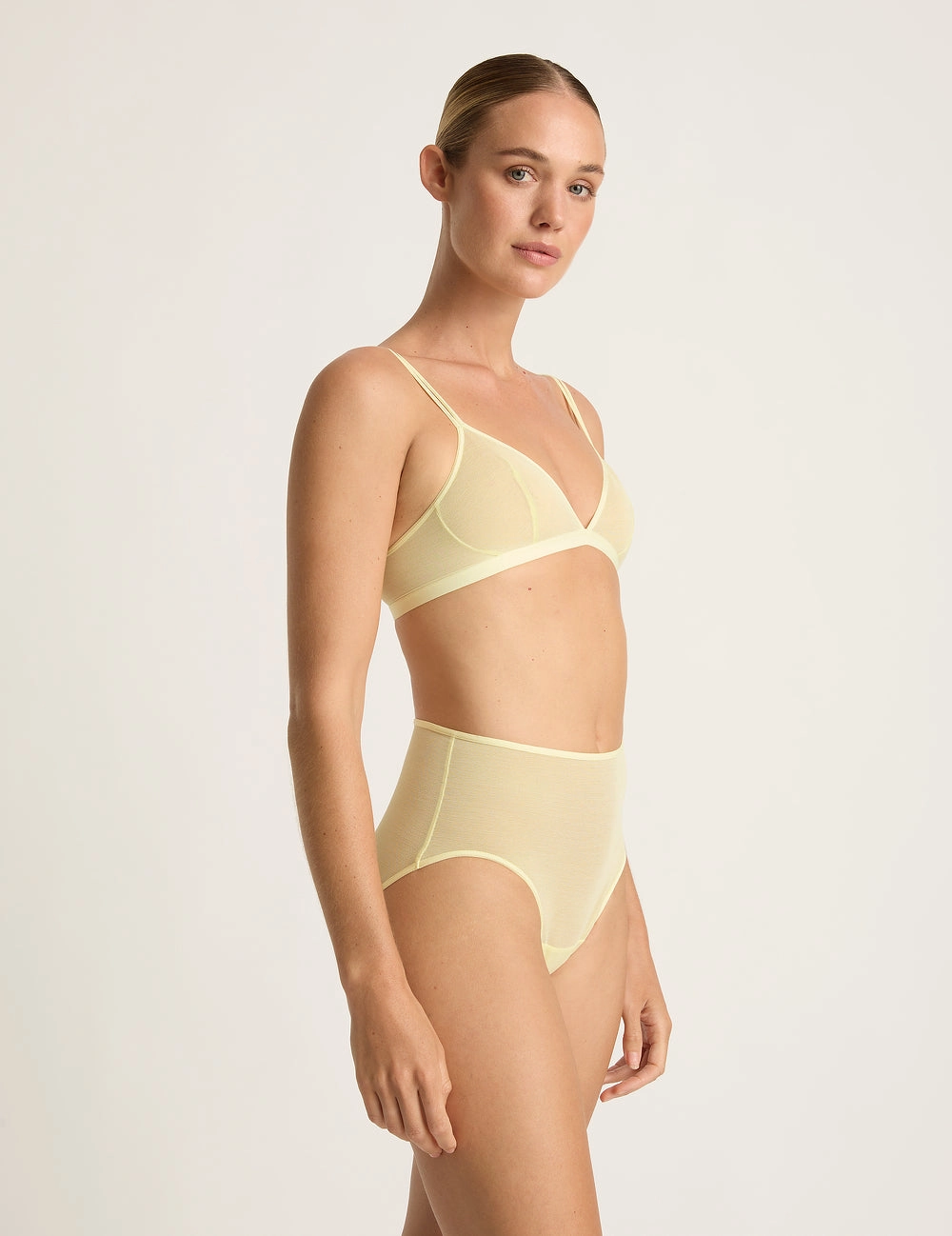 FreeMesh High-Cut Full Brief - Lemon