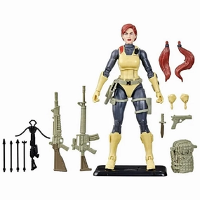 G.I. Joe F9675 Classified Series Retro Cardback Scarlett, Collectible 6-Inch Action Figure with 17 Accessories