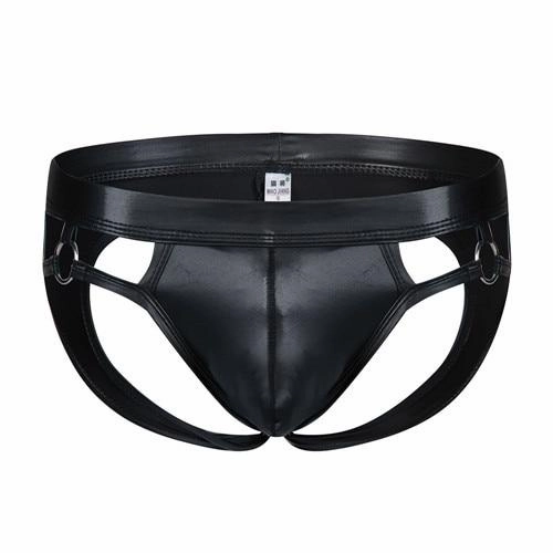Gay Men Underwear Jockstrap Mens Thongs And G Strings PU Leather