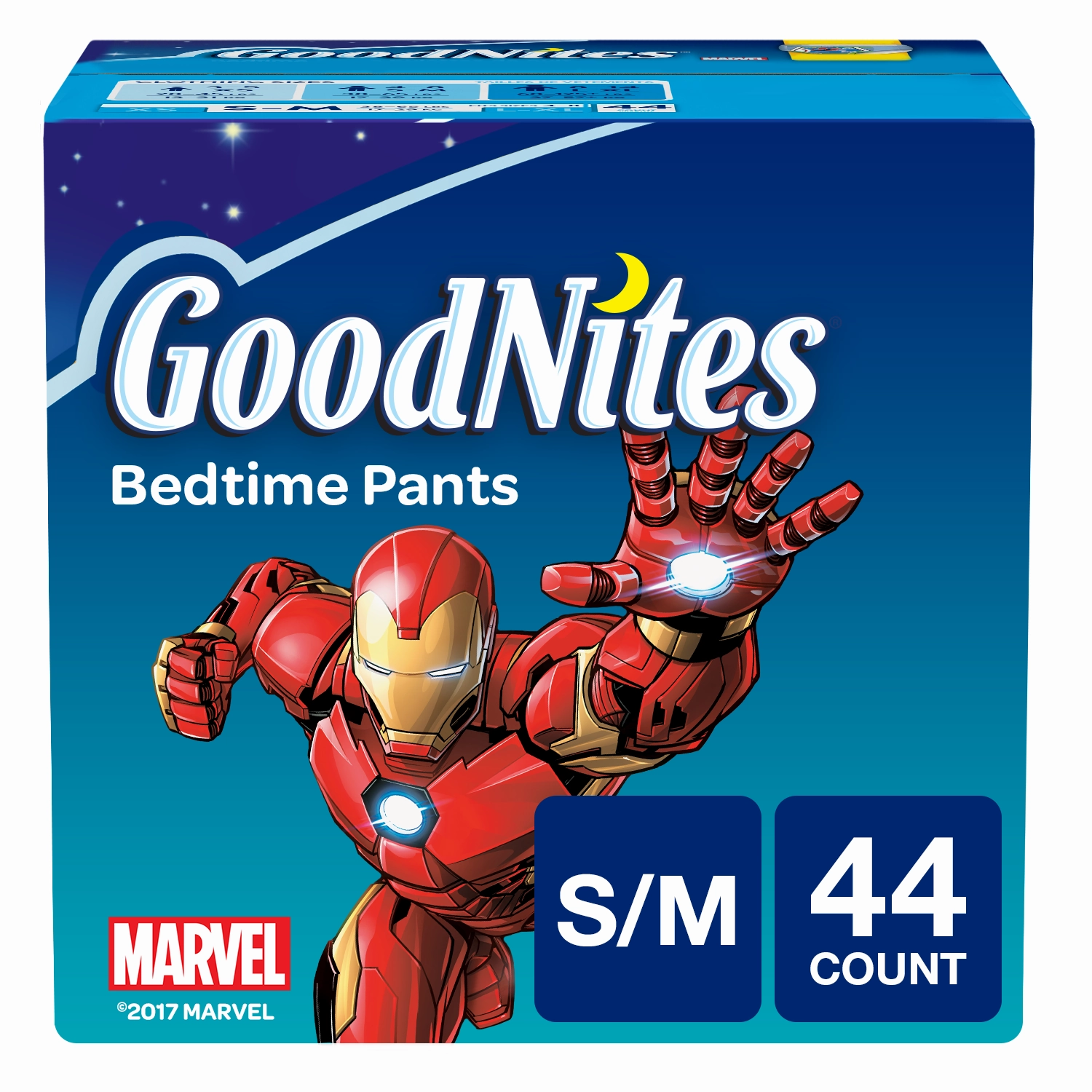 GoodNites Bedtime Pants S-M 38-65 lbs, 44 count- Characters Vary