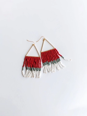 Greer Earrings | Crimson   White