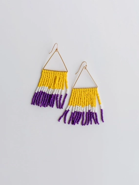 Greer Earrings  | Purple   Gold