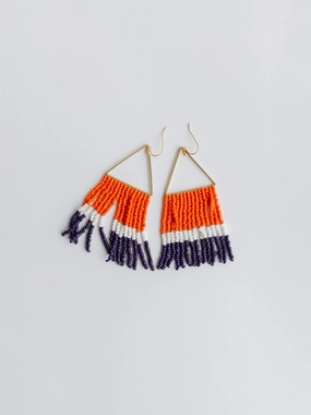 Greer Earrings  | Purple   Orange