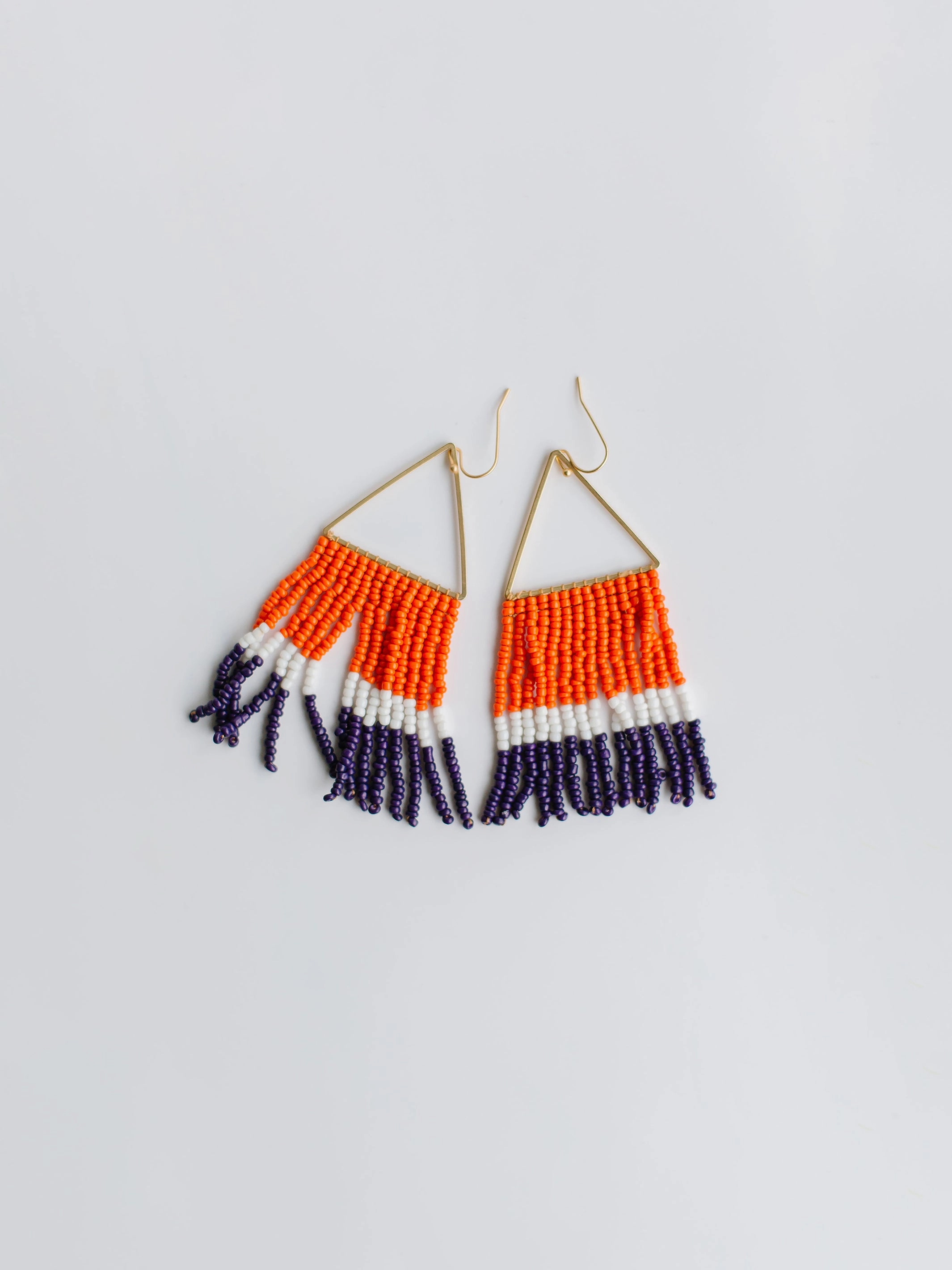 Greer Earrings  | Purple   Orange