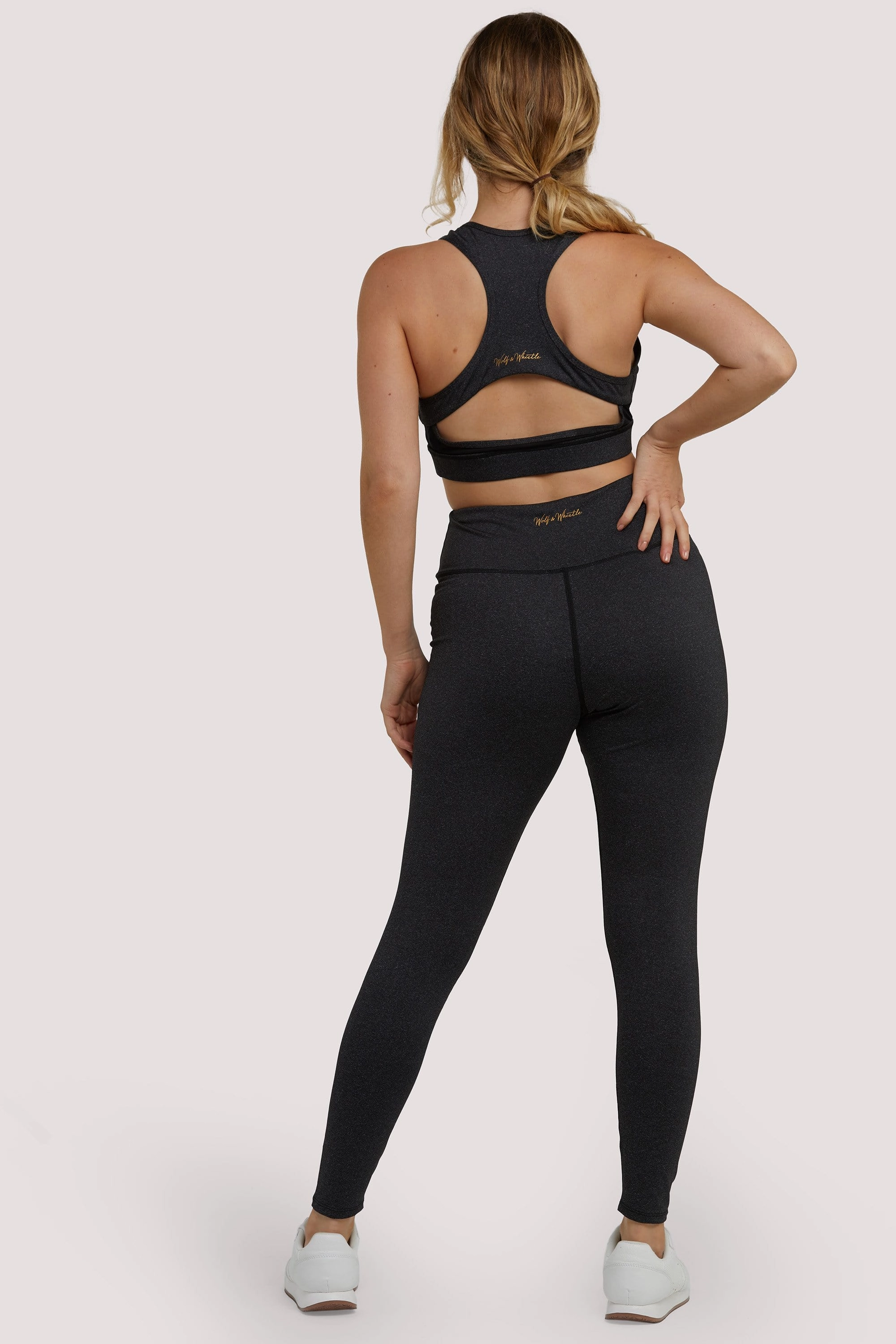 Grey Marl Racer Back Bra