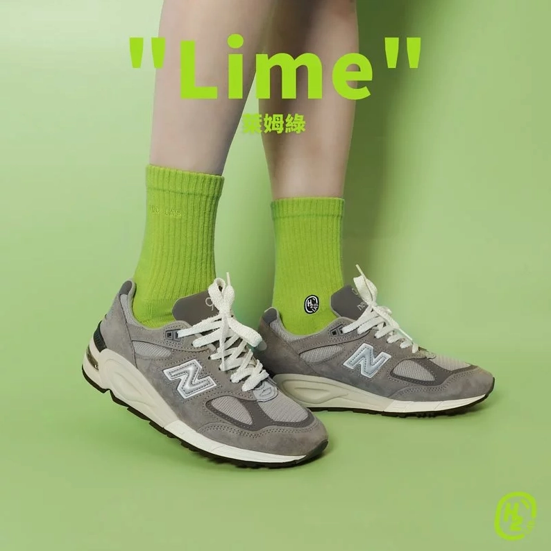 H2O  Lime  - Crew Socks [20SS01-GN]