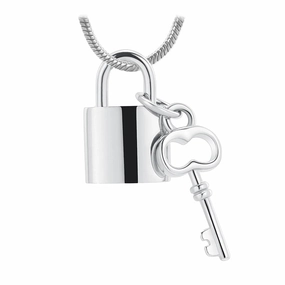 J-197 - Lock and Key  ~Pendant with Chain