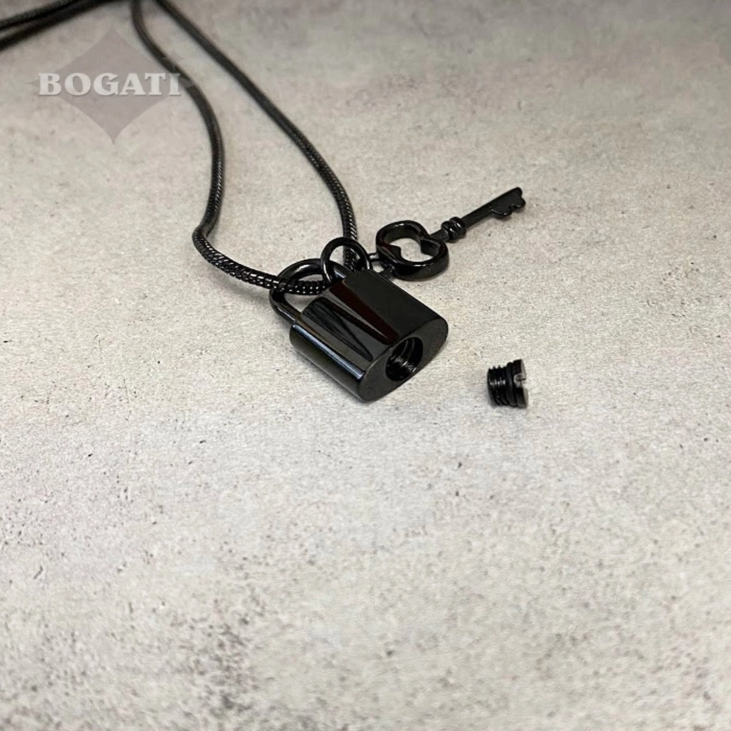 J-197 - Lock and Key  ~Pendant with Chain