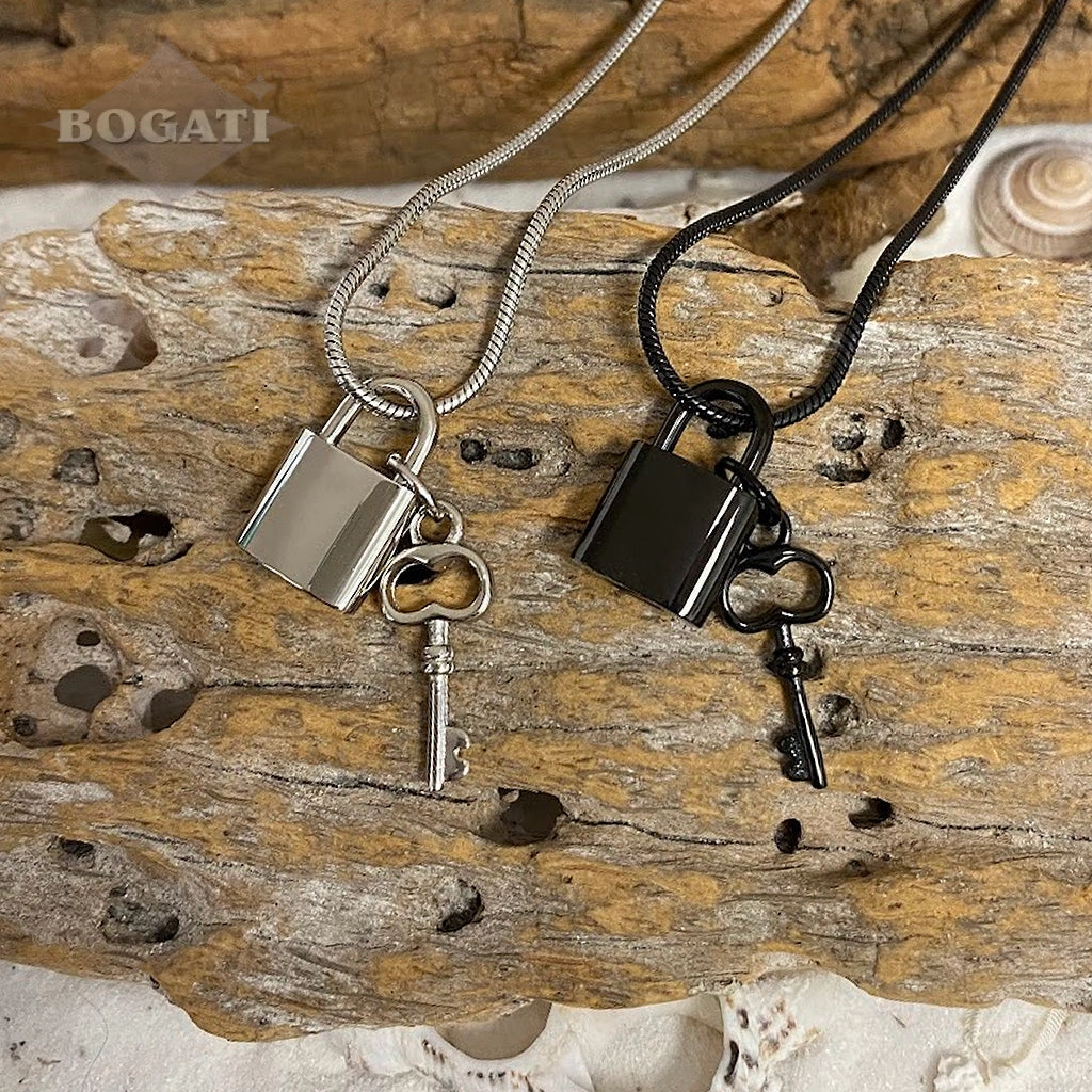 J-197 - Lock and Key  ~Pendant with Chain