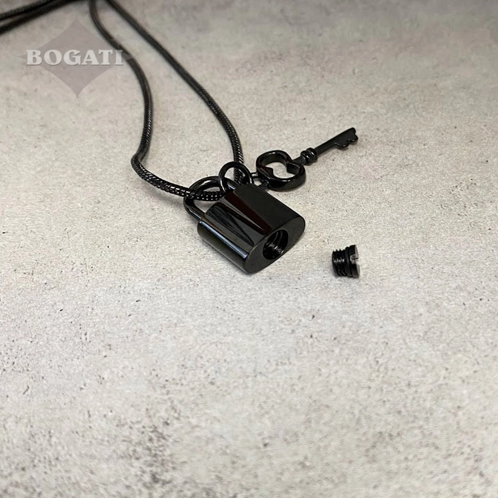 J-197 - Lock and Key  ~Pendant with Chain