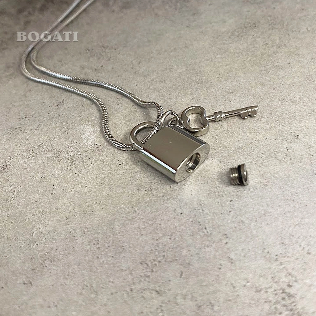J-197 - Lock and Key  ~Pendant with Chain
