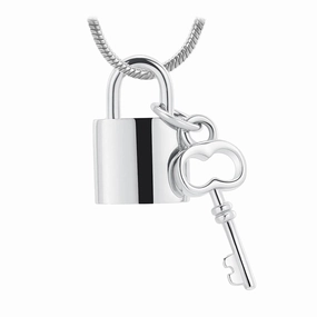 J-197 - Lock and Key  ~Pendant with Chain