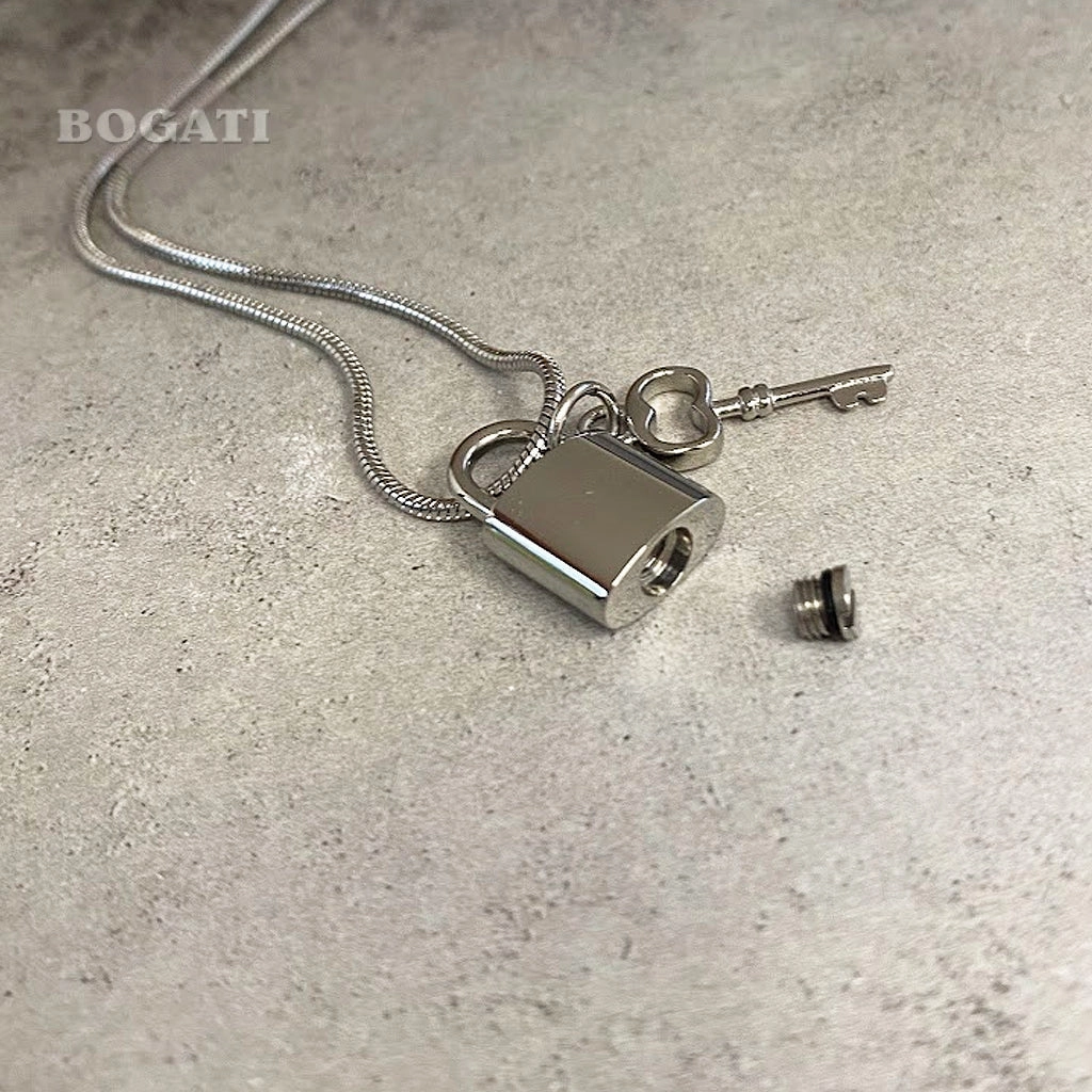 J-197 - Lock and Key  ~Pendant with Chain