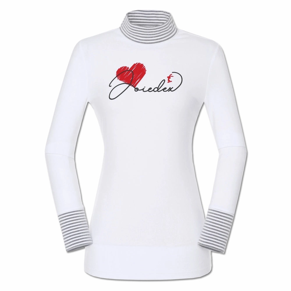 JDX America Heart Turtleneck Golf Mock Off White - FW21 Women