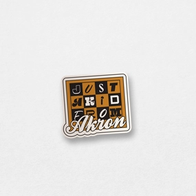Just a Kid From Akron Sticker (Black/Gold)