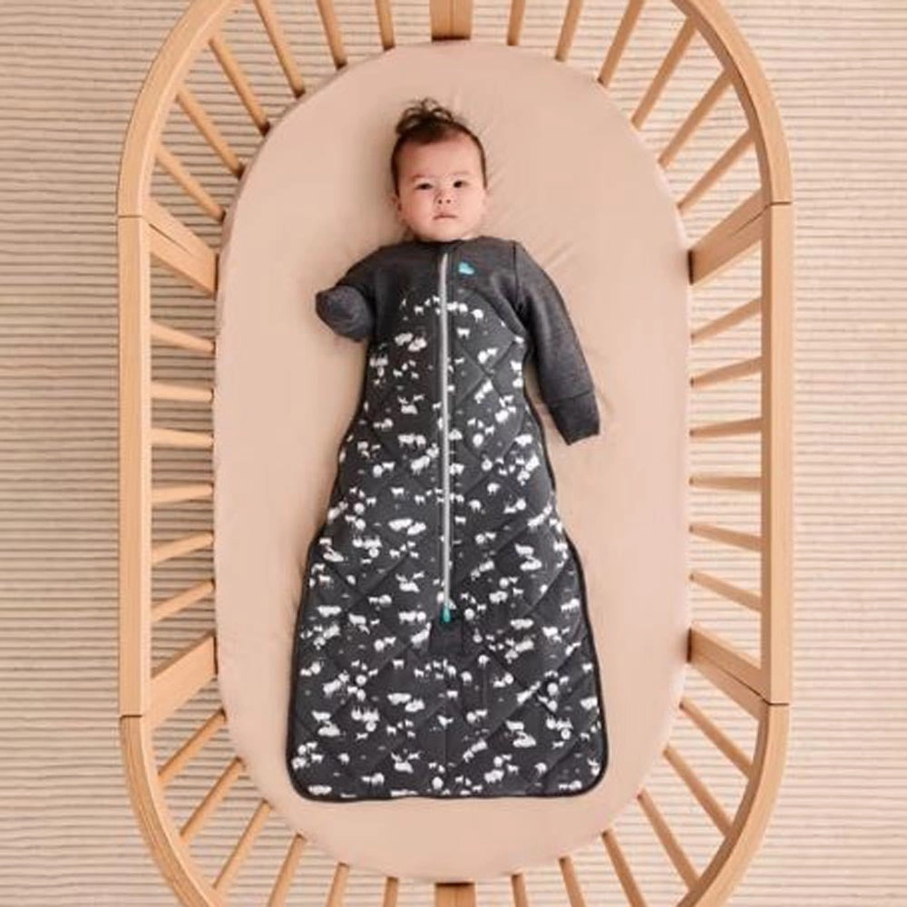 Love To Dream Organic Cotton Sleep Bag With Merino Wool 3.5 Tog Charcoal - Sheep Life