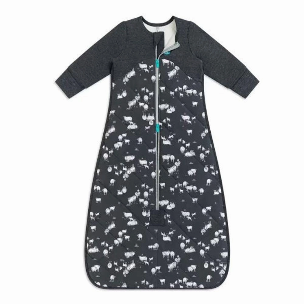 Love To Dream Organic Cotton Sleep Bag With Merino Wool 3.5 Tog Charcoal - Sheep Life