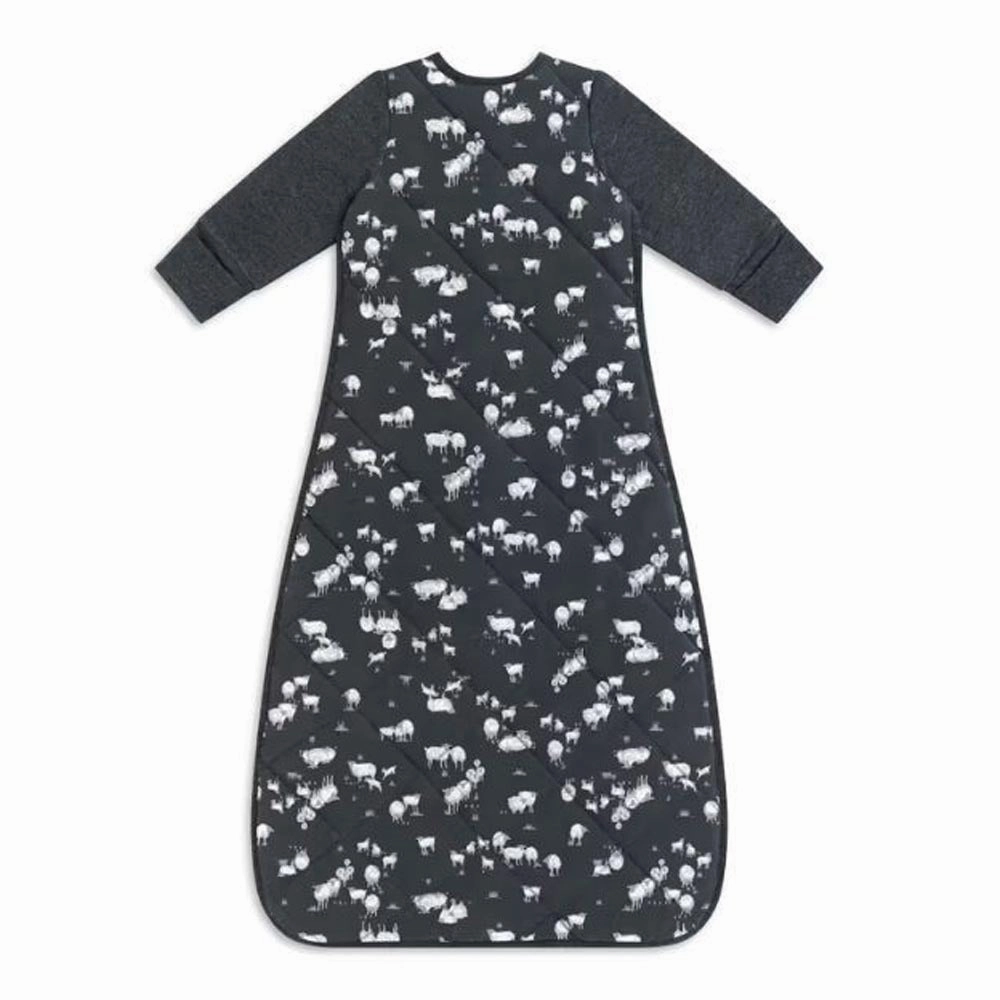 Love To Dream Organic Cotton Sleep Bag With Merino Wool 3.5 Tog Charcoal - Sheep Life