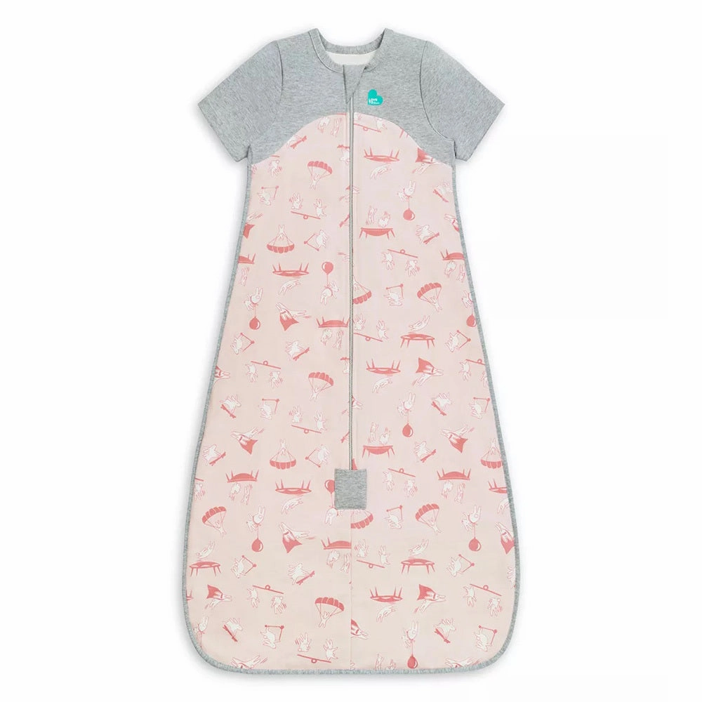Love To Dream Sleepbag Organic 1.0T Dusty Pink/Daredevil Bunny