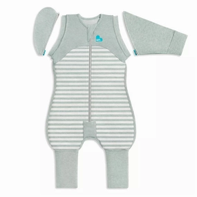 Love To Dream Swaddle Up Transition Suit Lite 0.2T Olive/Stripe