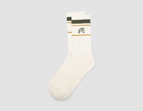 Malbon Sportiva Socks / Cream
