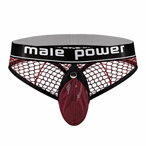 Male Power - Cock Pit Fishnet Cock Ring Thong Underwear