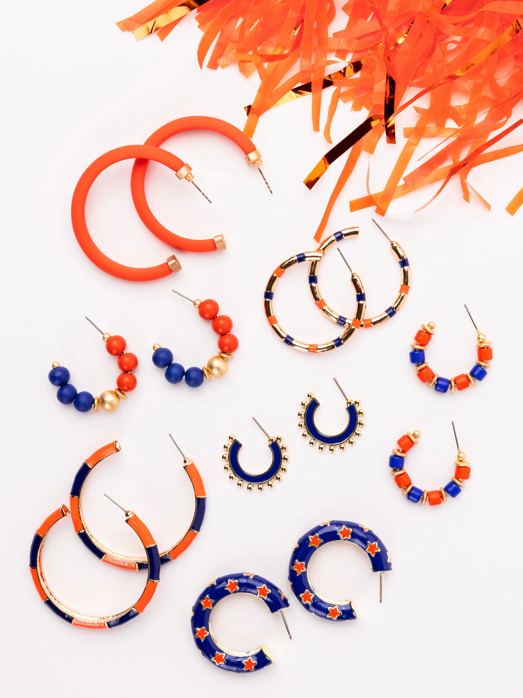 Melody Earrings | Blue   Orange